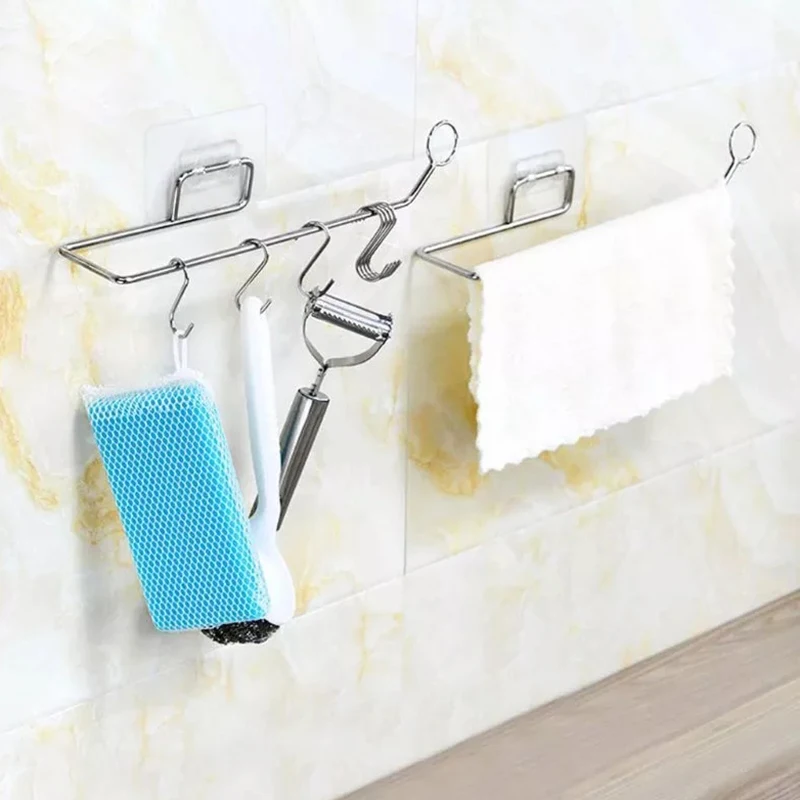 

Toilet Paper Holder Stainless Steel Bathroom Suction Hanger Tissue Rack Kitchen Towel Hanging Rack KSI999