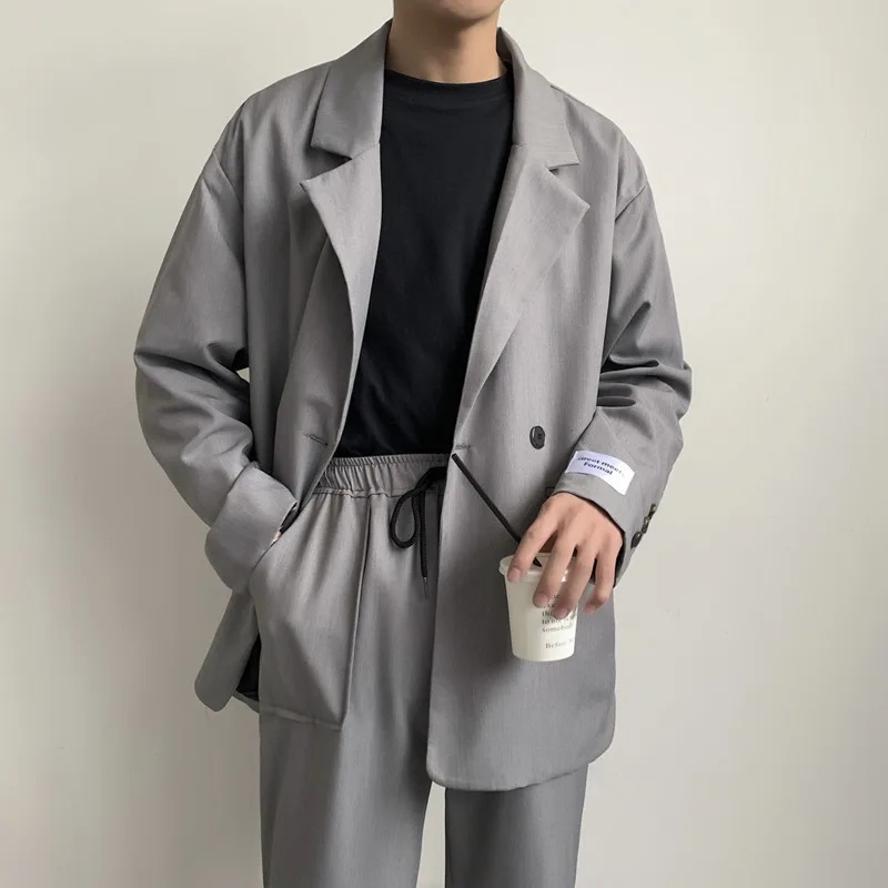 

2020 Spring And Autumn New Korean Version Of Solid Color Loose Small Suit Fashion Business Casual Jacket Coat Gray / Black/Green