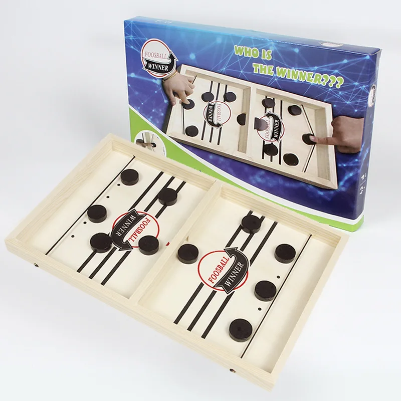 Sling Puck Game Woode Table Hockey Bounce Chess Eject Parent-Child Interactive Toy For Child Desktop Party | Игрушки и хобби