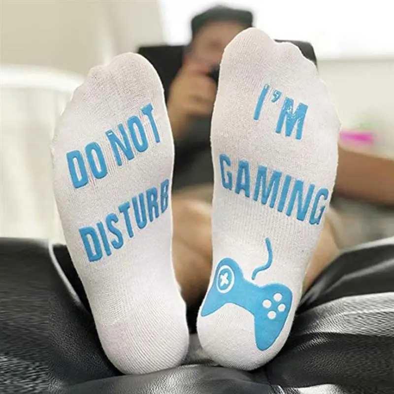 1 пара мягких Хлопковых Носков унисекс не беспокойтесь I'M Gaming носки с буквенным