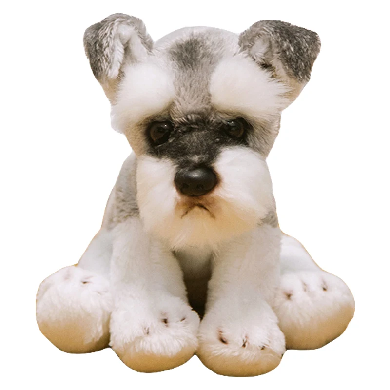 

Kawaii Schnauzer Dog Plush Toy Small Soft Simulation Kids Stuffed Animal Toys for Children Cute Photo Props Girls Birthday Gift