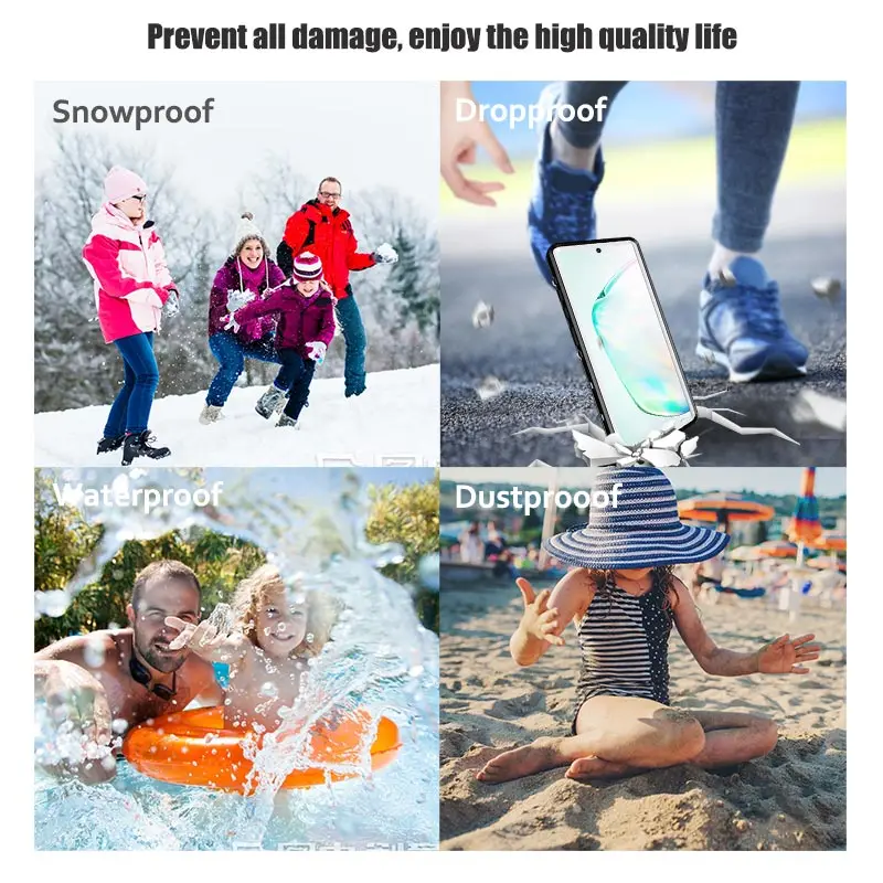 Водонепроницаемый чехол для Samsung Note 10 10Plus подводного плавания пыленепроницаемый