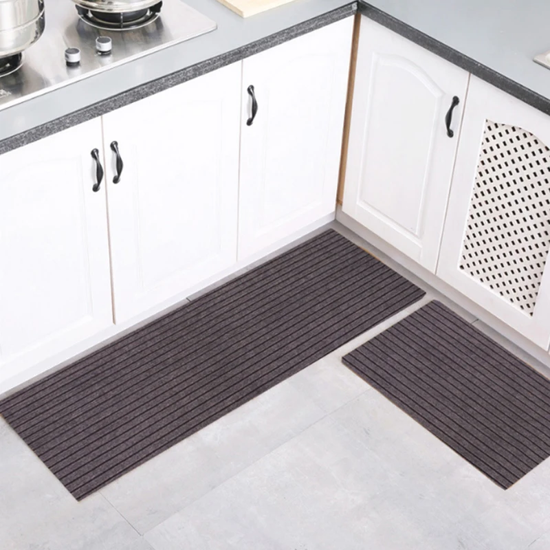 

Home Solid Color Kitchen Carpet Non-Slip Kitchen Mat Absorbent Carpet Entrance Door Mat Floor Mat Kitchen Stain Resistant Carpet