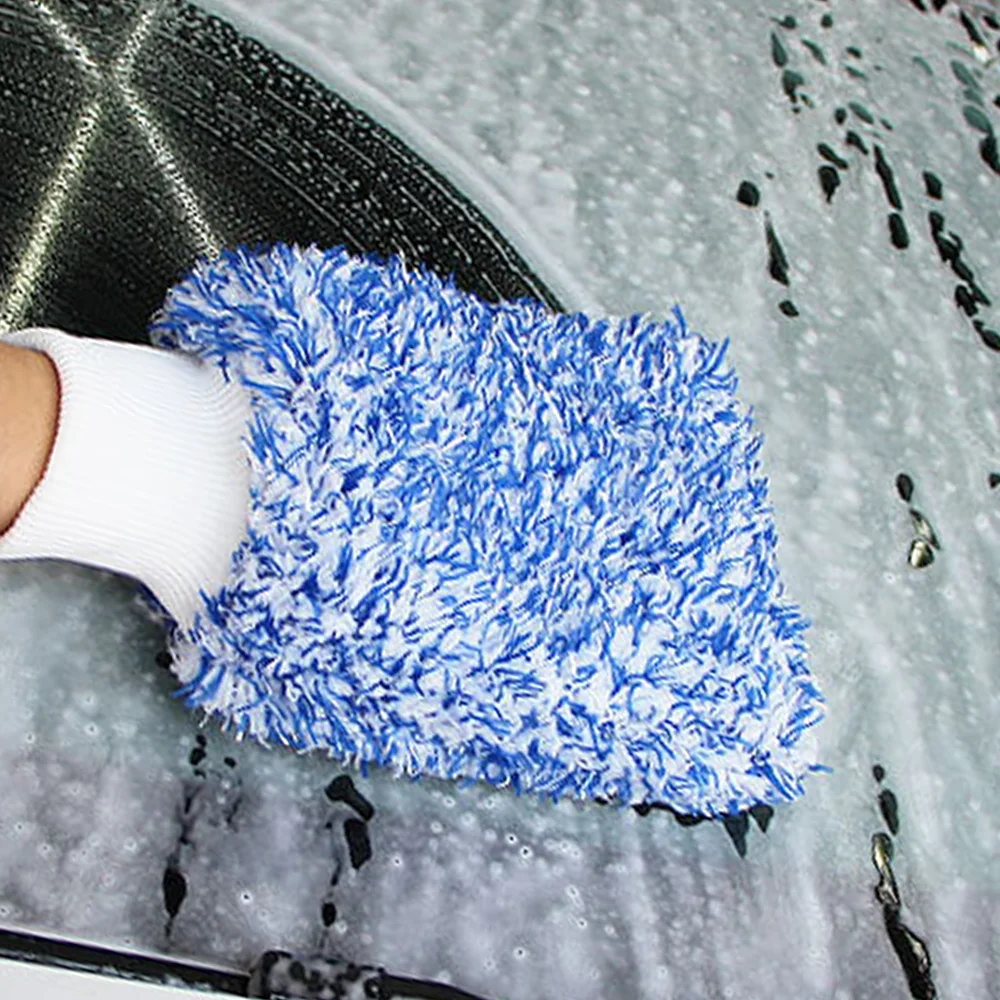 Перчатка для мытья машины ультра мягкая варежка автомобиля легко сушить высокая