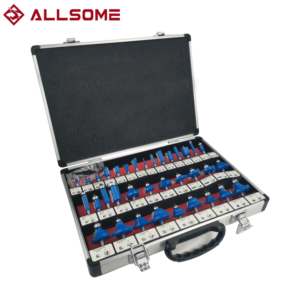 Набор фрез ALLSOME для деревообработки комплект из 35 наконечников карбида вольфрама