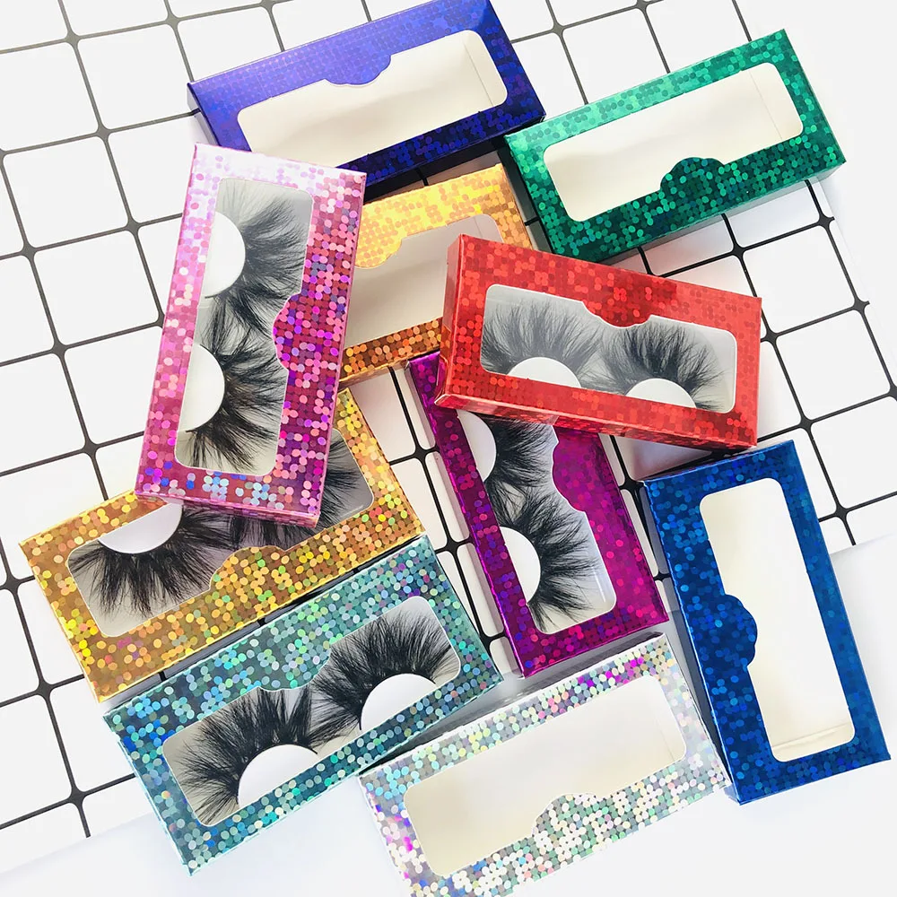 

100 шт ресницы посылка Лазерная ресниц коробка 10 Цвета ресницы посылка Коробки изготовленные на заказ коробки ресницы Чехол Контейнер для ресниц