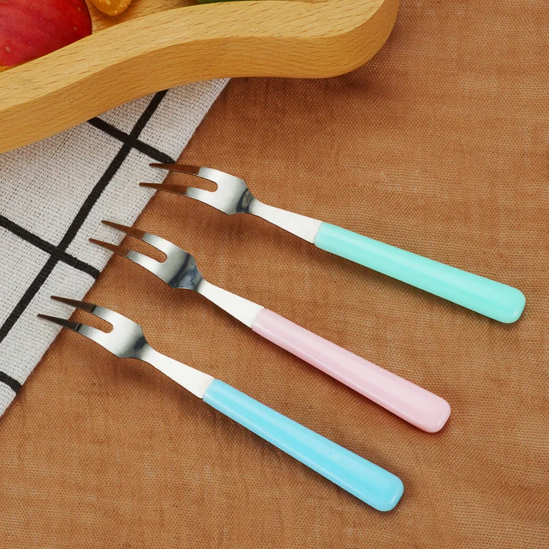 Оригинальная вилка для фруктов из нержавеющей стали знак жмых тортов лун десерт