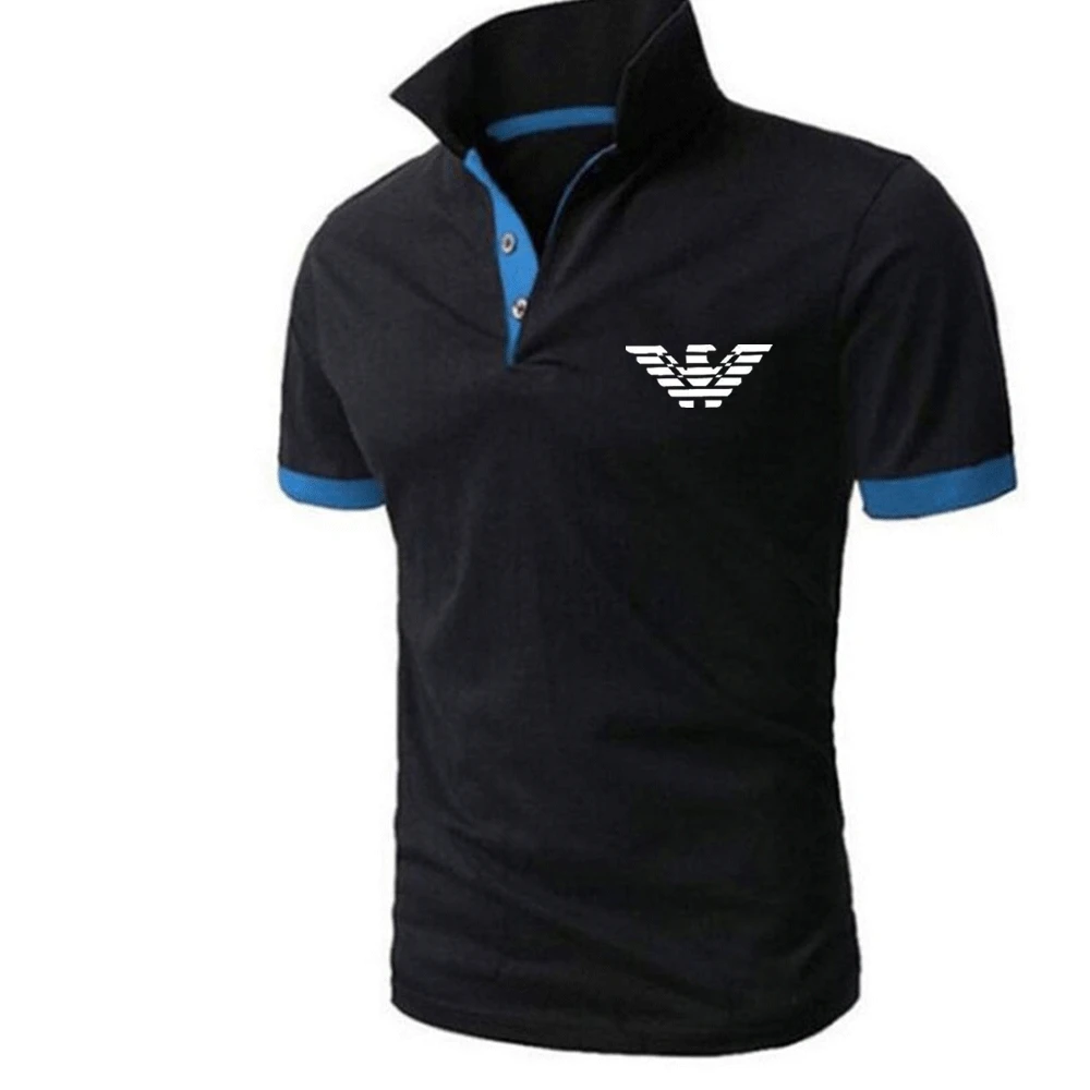 

LANGBER men's high-quality slim-fit polo shirt 2021 new short-sleeved clothing summer simple casual fashion men's shirt