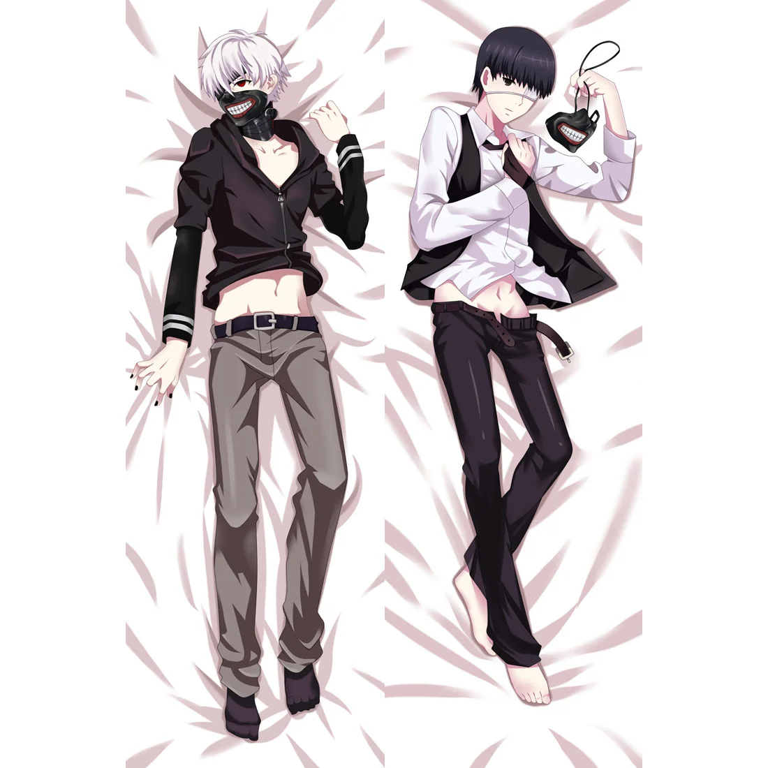 

Tokyo Ghoul Hugging Body Pillow Case Anime Kaneki Ken Dakimakura Otaku Waifu Pillowcase Custom Cosplay Cover DIY Cushion