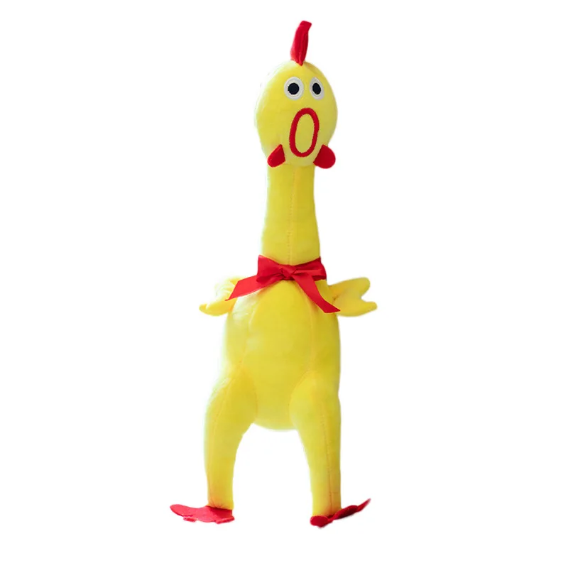 

Yelling Rooster plush toy a little yellow chicken hug pillow baby doll