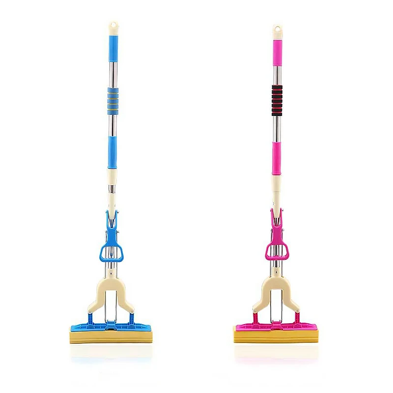 

Strong Floor Mop Absorbent Sponge Mop Stainless Steel Handle Microfiber Pad Home Floor Cleaning Tool Home Bathroom Kitchen Clean