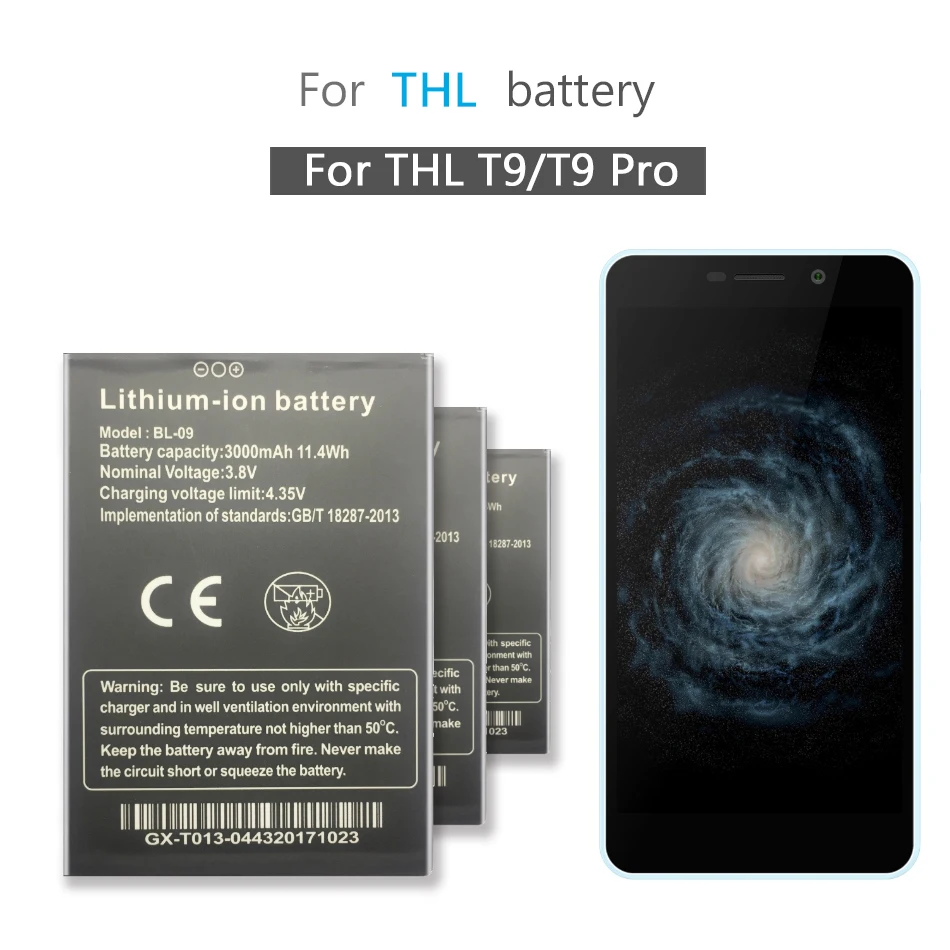 

3000mAh BL 09 BL-09 Аккумулятор для THL T9 Pro T9Pro мобильный телефон