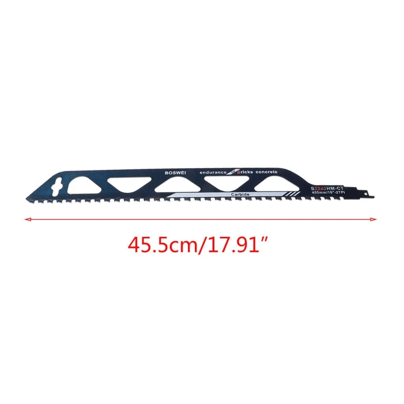 

455mm Demolition Masonry Reciprocating Saw Blade Cutting Bricks Concrete Stone with Carbide Teeth Saw Blades