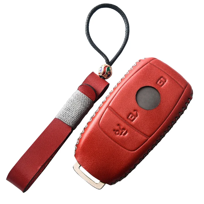 

Genuine Leather Car Remote Key Cover Case For Mercedes Benz AMG 2017 E Class W213 S class