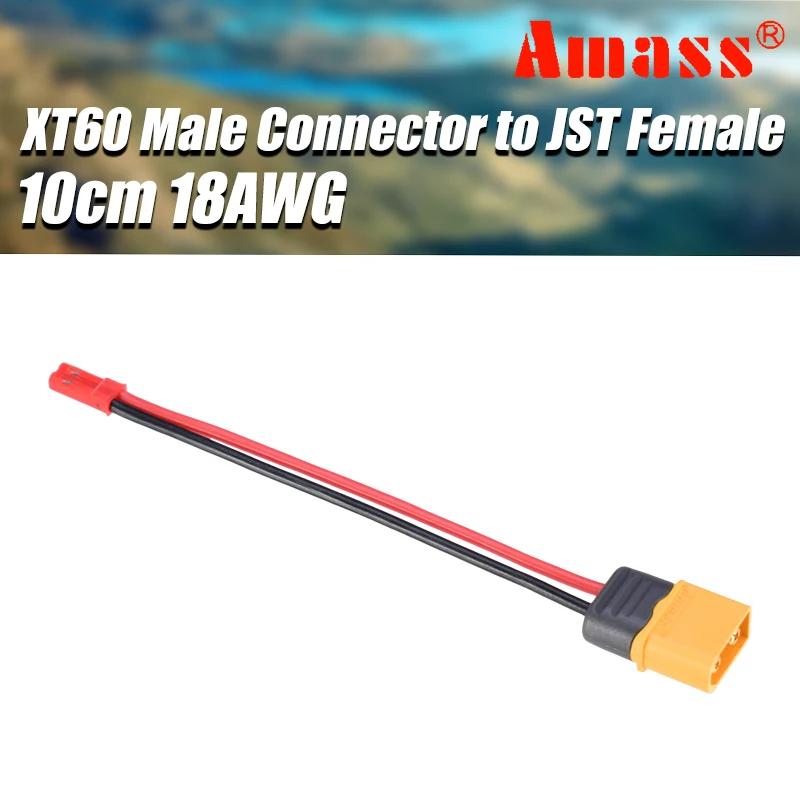 

AMASS 10 см 18AWG XT60 штепсельная вилка к JST Гнездовой соединитель кабеля для зарядки аккумулятора адаптер