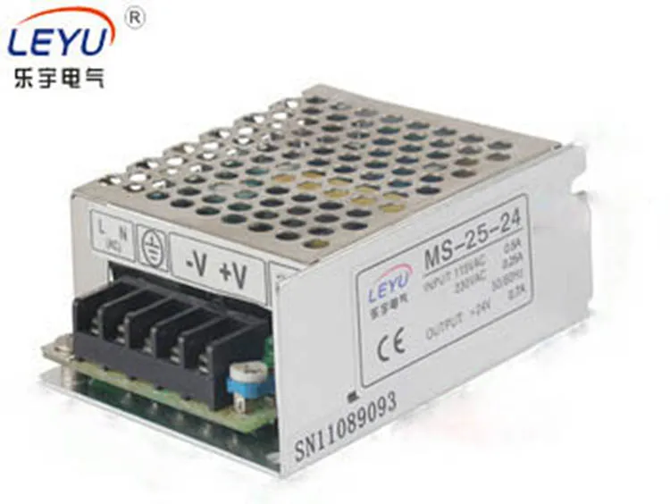 MS-25-5V AC DC одиночный выход Светодиодный драйвер мини-размер импульсный источник