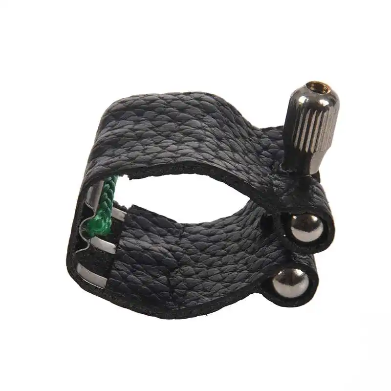 

Leather Mark Nozzle Lock Ligature with Straightener for Alto Tenor Standard Saxophone