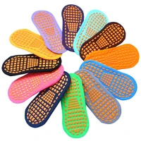 12 pairs pack indoor sports socks men women child trampoline socks pvc rubber anti slip cotton yoga socks foot massage