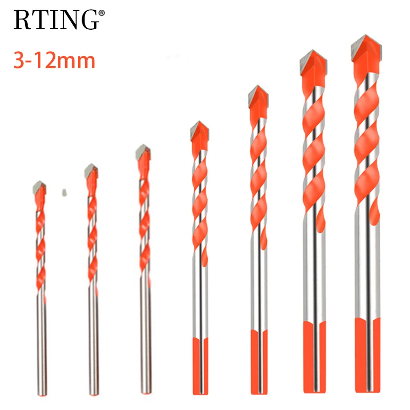 3-12mm YG6 hard alloy drill bit, glass, ceramic tile, metal, wood and other drilling tools, center drill bit set tools