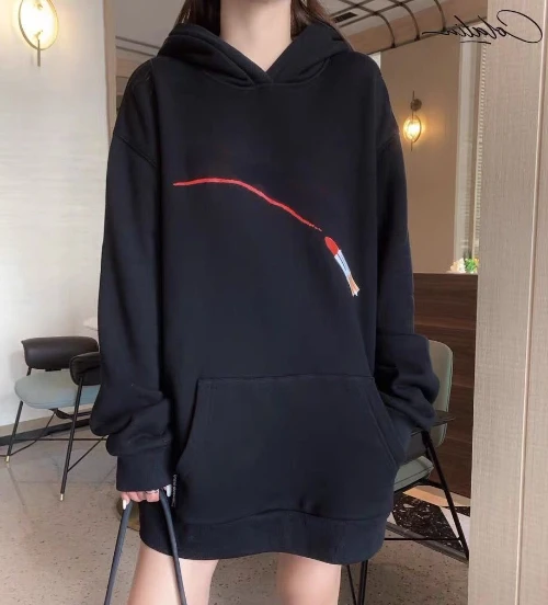 

Новинка Осень-зима 2021, модная классическая брендовая роскошная дизайнерская Повседневная универсальная Толстовка A2 с капюшоном и принтом ...