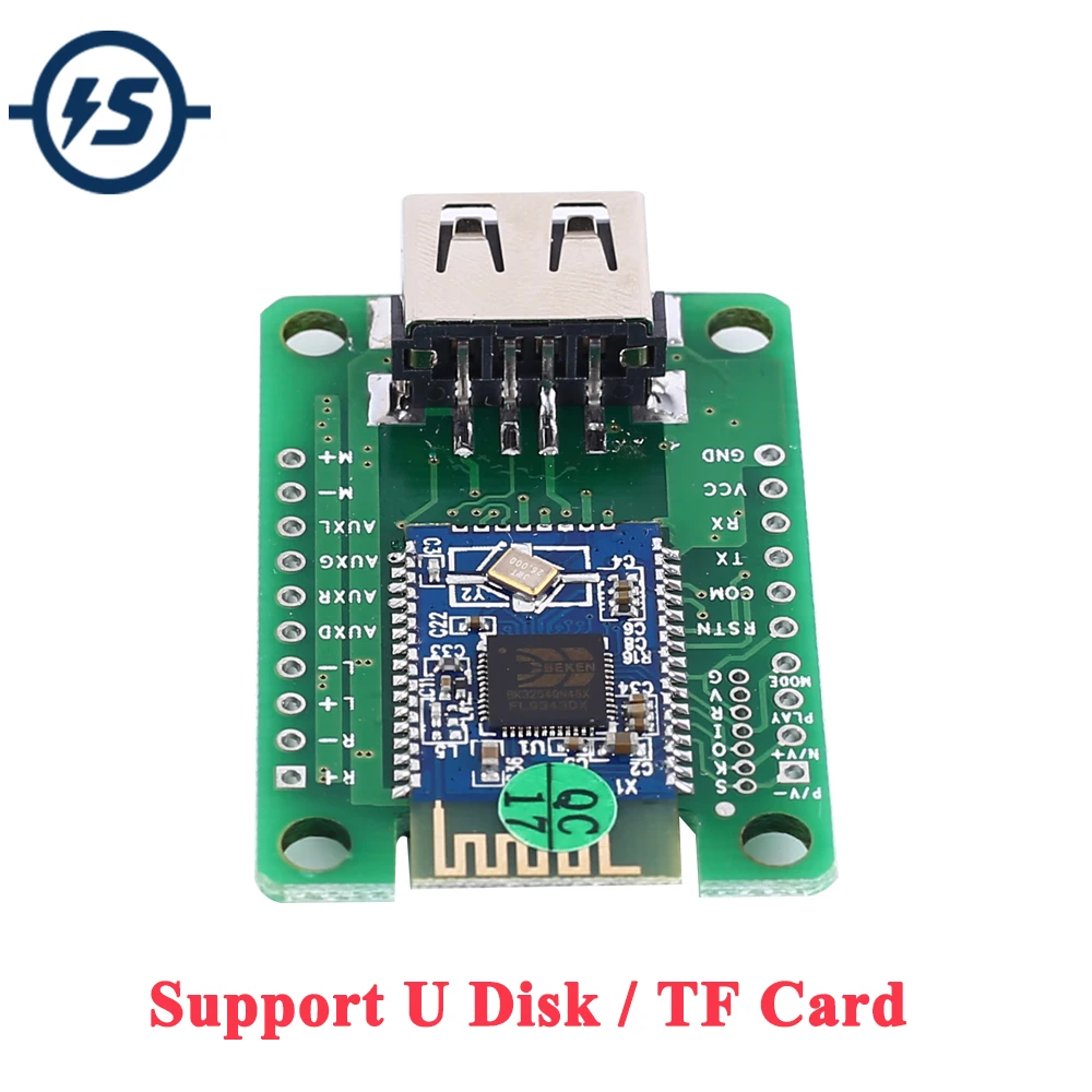 BK3254 Bluetooth Power Amplifier 3Wx2 BLE4.1 Stereo Audio Receiver Module Support U-disk TF Card | Электронные компоненты и