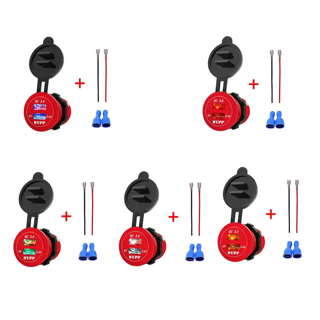 Двойной USB порт Водонепроницаемая Автомобильная лодка быстрая зарядка из