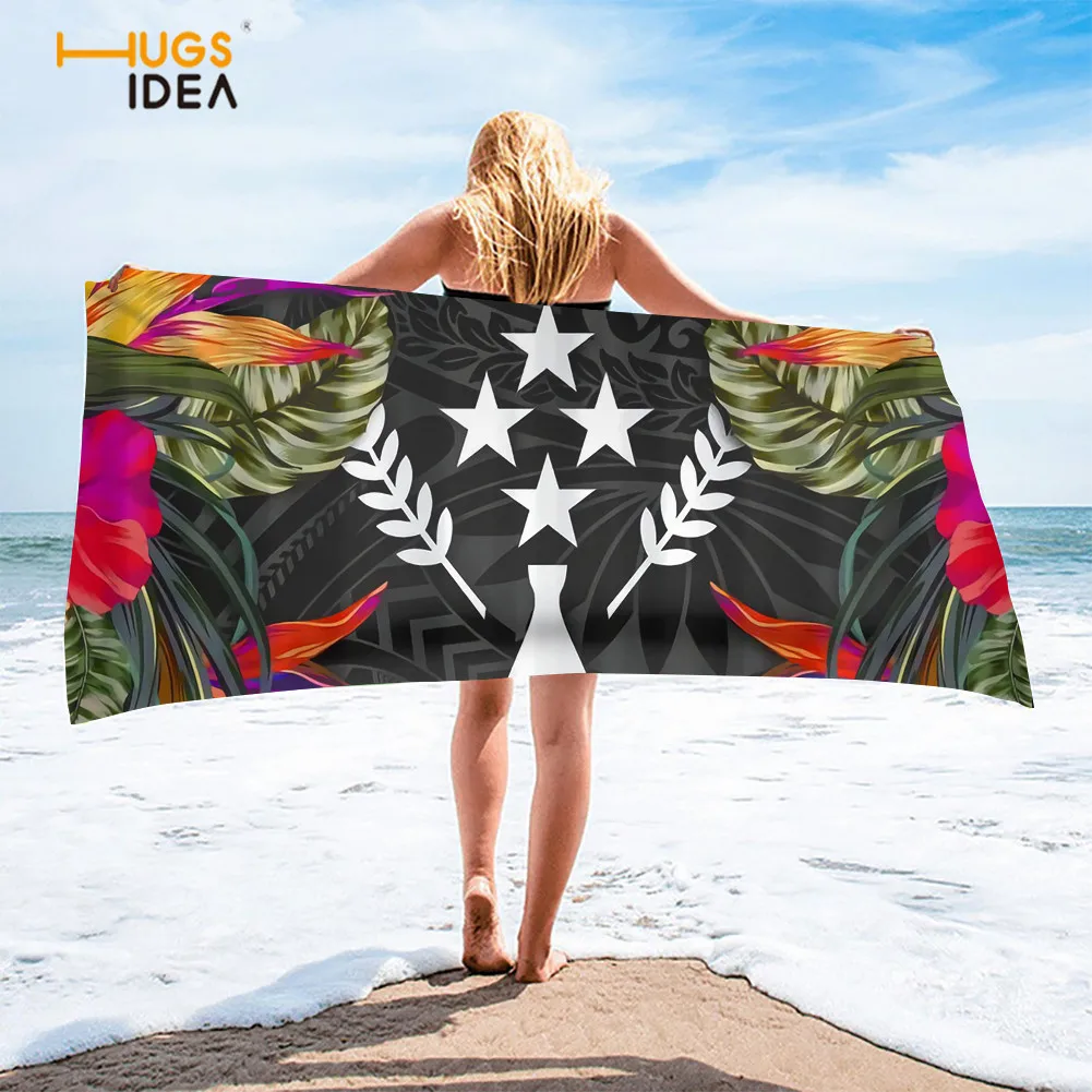 Мягкое банное полотенце HUGSIDEA для душа женщин Полинезия гибискус лист остров коса