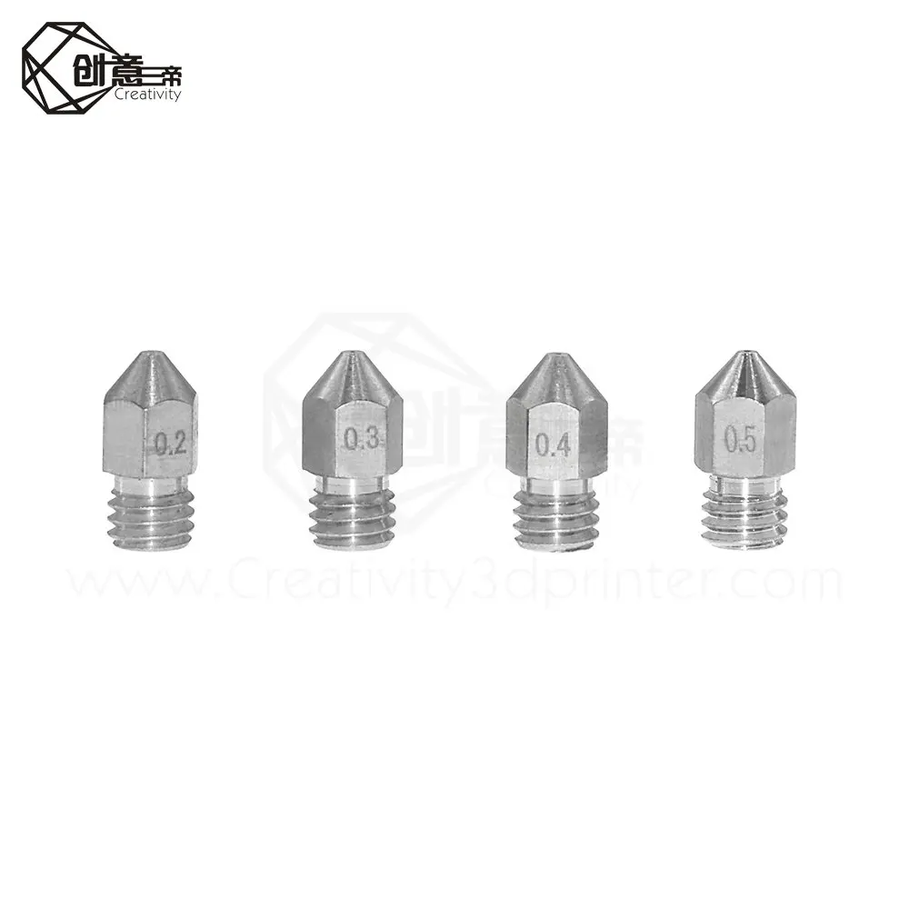 5 шт. MK8 сопла головки принтера экструдер for1.75mm A8 Makerbot CR-10 Эндер 3 насадки