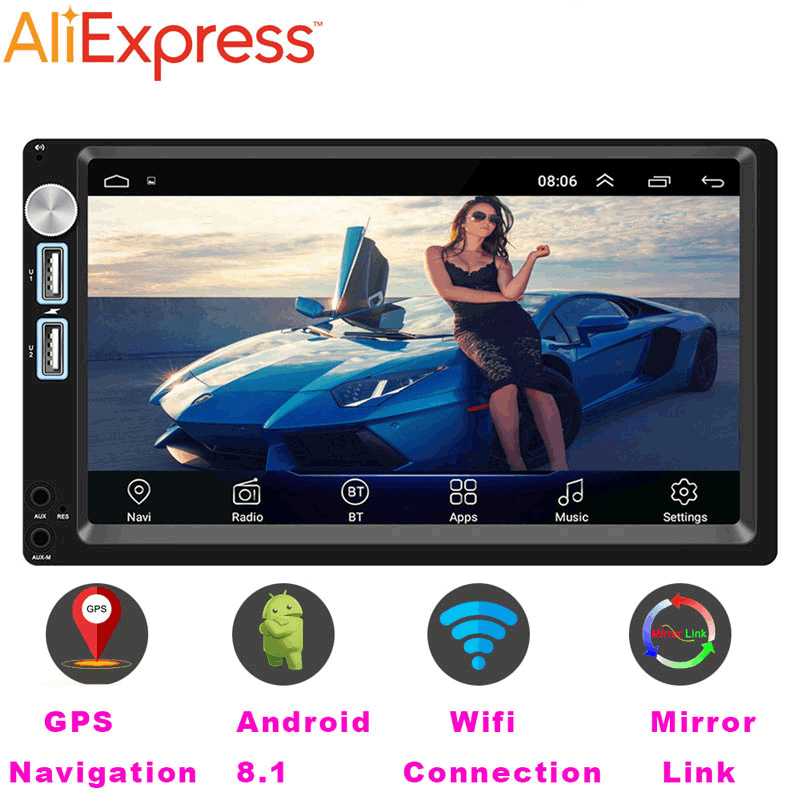 Радио Стерео Android " 2 Din Autoestereo gps авто радио Coche Samochodowe обратная камера радио Para Авто Coche радио 2din