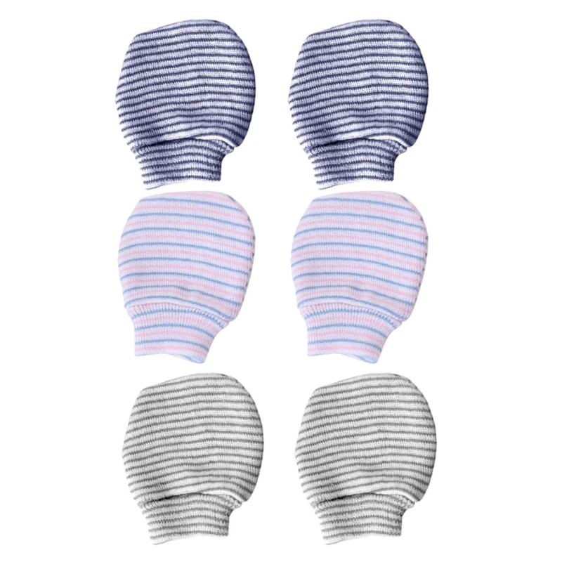 

3 Pair/set Simple Cute Baby Knitting Mitten Newborn Anti-eat Hand Anti-Grab Face Protect Glove Baby Mitten