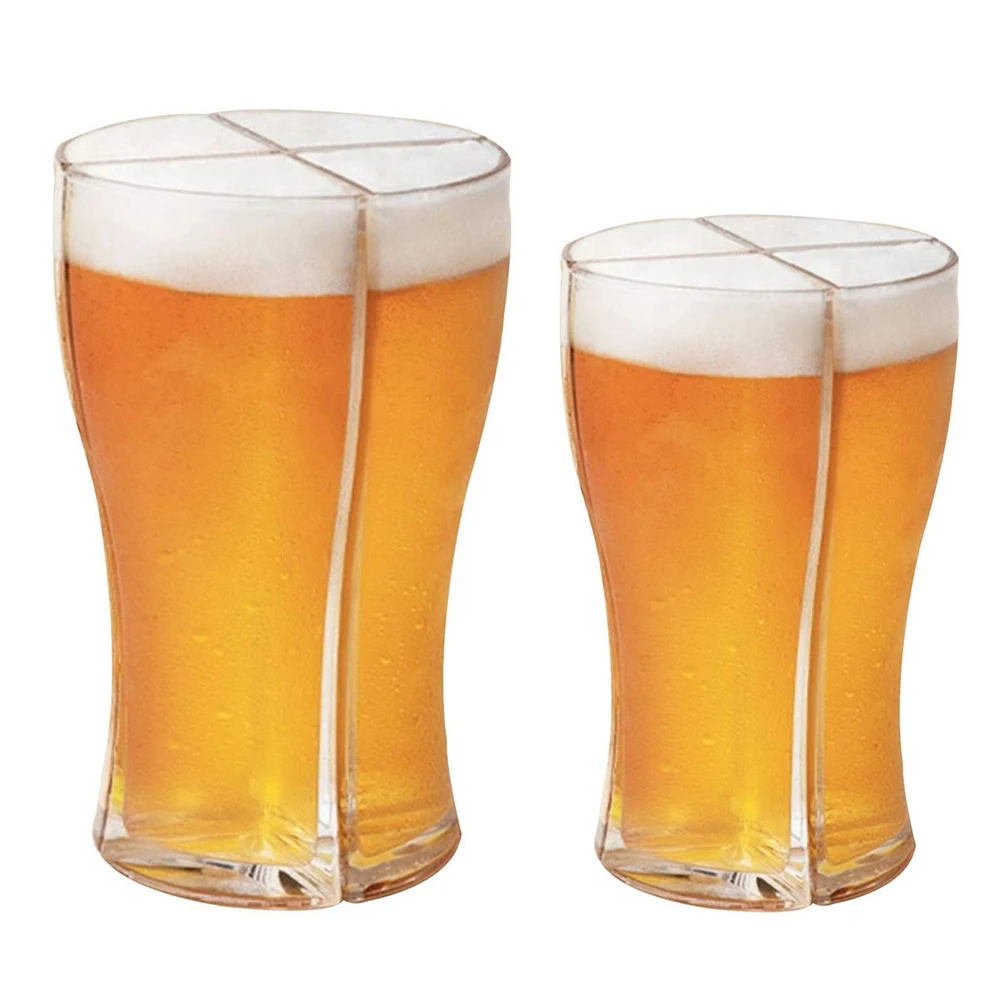 

Super Schooner Cups Beer Mugs Set 4 In 1 Connected Drinking Apacity Funny Beer Acrylic Cupes For Parties KTV Home Bars