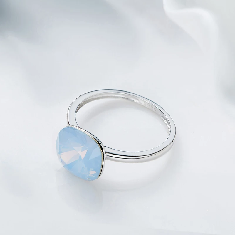 Cdyle украшенное кристаллом роскошное кольцо Синий Красный Модный Романтический