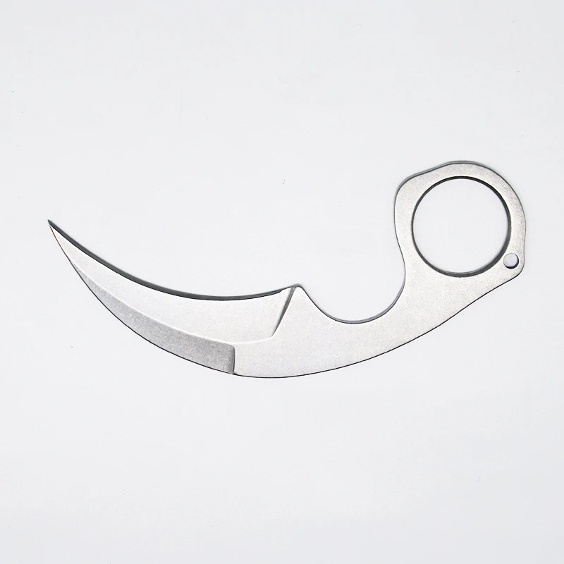 silver Bastinelli Коготь karambit нож с фиксированным лезвием 440C камень мыть лезвие стальной ручкой тактический карманный нож сувенирные ножи - Цвет: silver