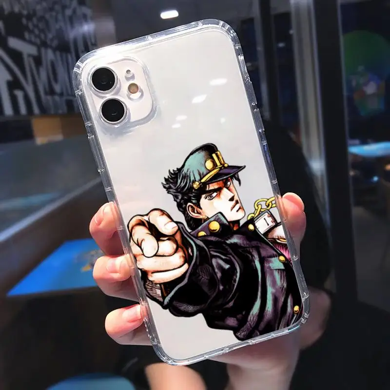 

JoJo Bizarre Adventure jotaro kujo Phone Case Transparent soft For iphone 5 5s 5c se 6 6s 7 8 11 12 plus mini x xs xr pro max