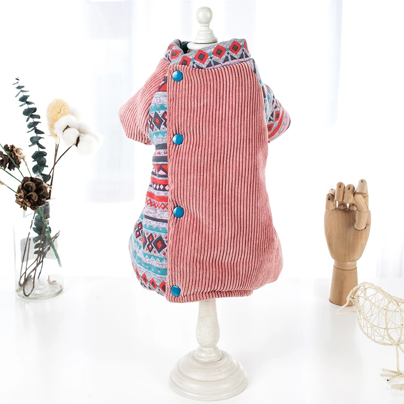 Одежда для собак маленьких и средних зимнее теплое пальто домашних животных