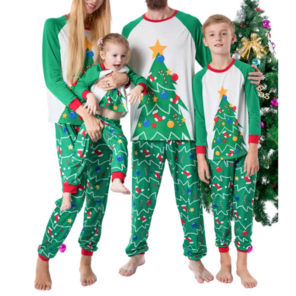 

Winter Family Baby Long Pyjama Set Chirstmas Pyjama Set with Head Long Sleeve Shirt and Pyjama Bottoms