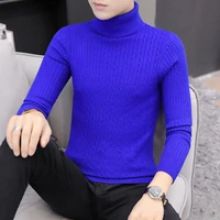pullovers white sweater men yellow black red blue and blue slim high neck thick long sleeved winter mens sweaters
