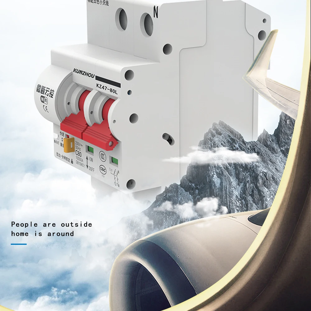 1-4P WiFi умный автомат-выключатель воздушный выключатель автоматический