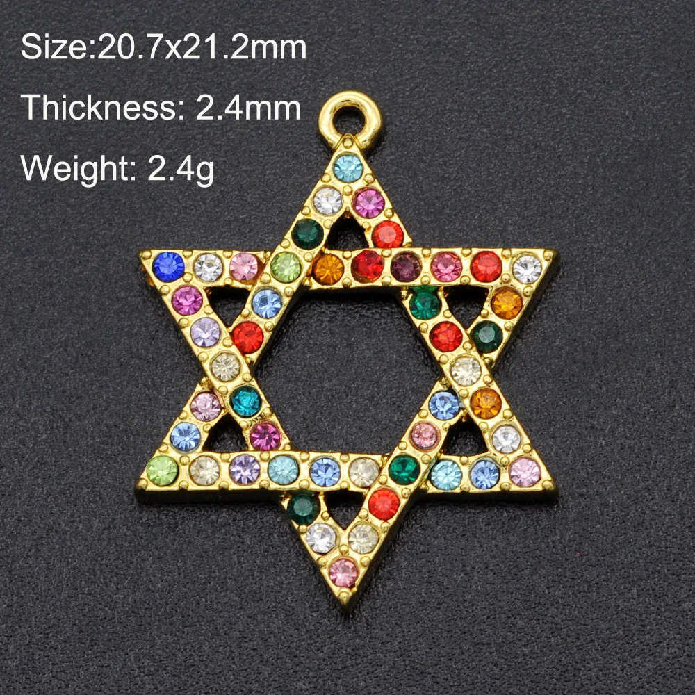 5 шт./лот сказочный Радужный кристалл звезда солнце луна очарование Модный кулон