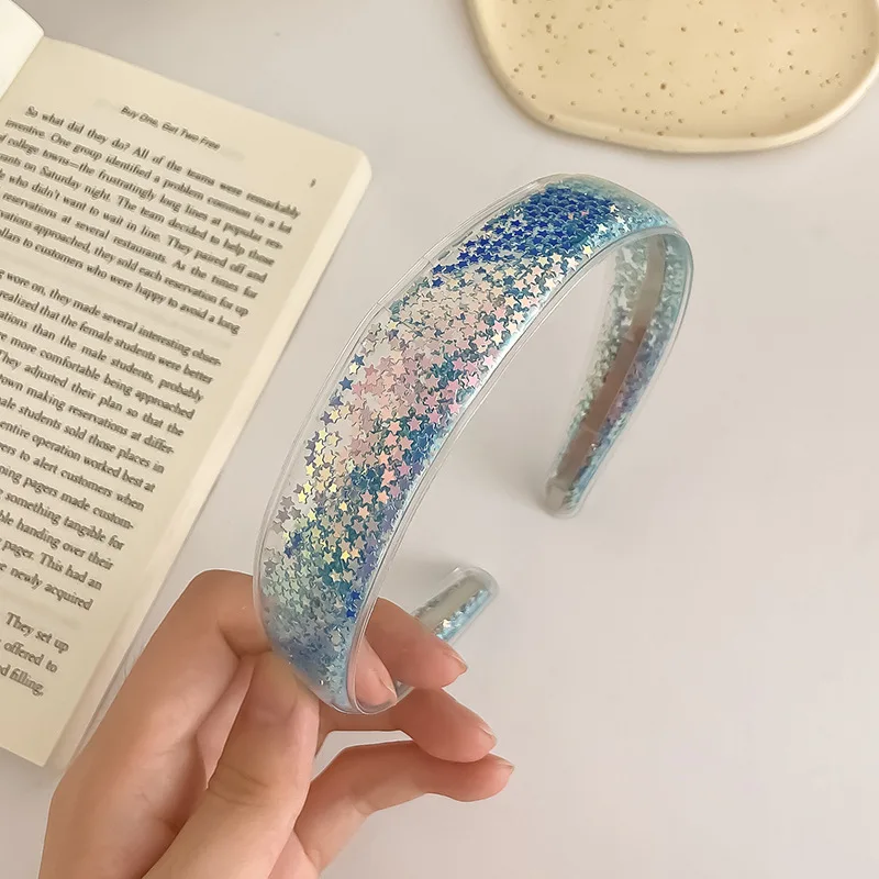 

Ruoshui Colorful Quicksand Headband For Women Women Shining Headwear Hairband Lady Bezel Turban Ornaments Turban