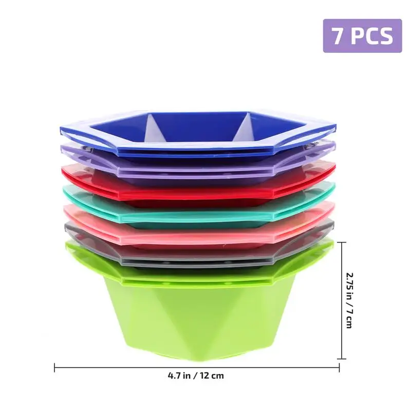 

7pcs Resin Colorful Hair Salon Tools Dyeing Bowls Wax Mixing Bowls Coloring Bowls