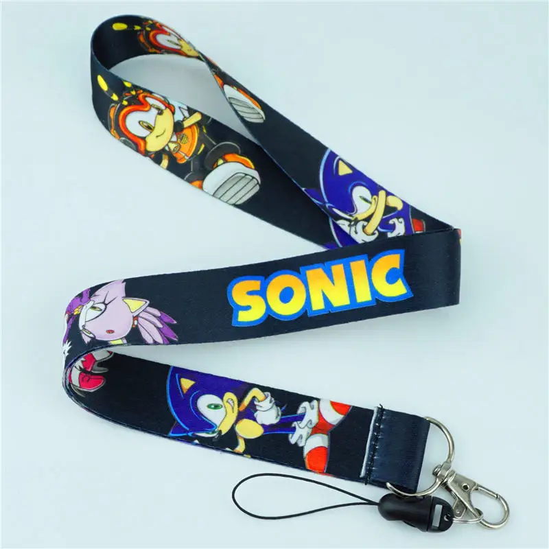 Sonic The Hedgehog B Мультяшный аниме ремешок на шею, токский Гуль, Yuri on Ice Kingdom Hearts, Inuyasha ID, держатель для ключей, ремешки 14 - Цвет: Sonic The Hedgehog B