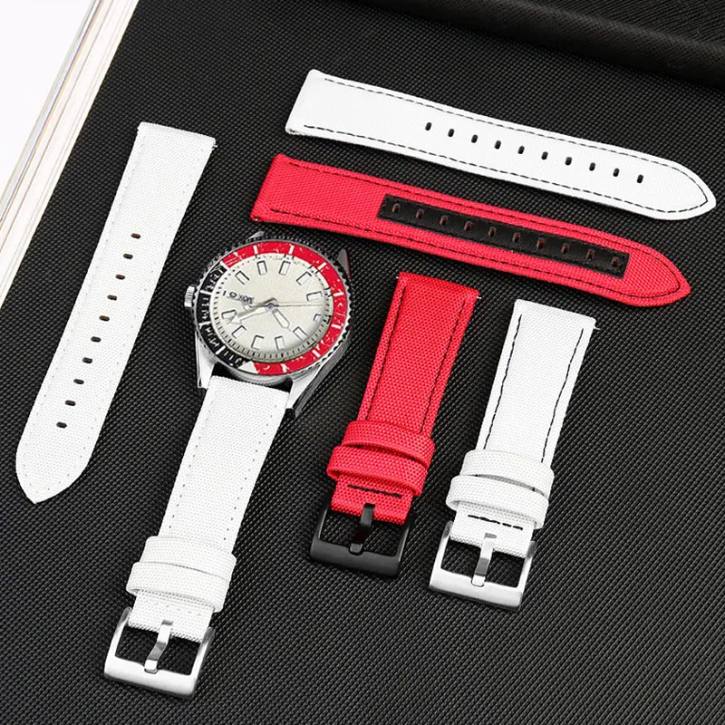 

The new leather watchband for Seiko No.5 couple watch Street bully co branded watch strap men's wristband 22MM quick release
