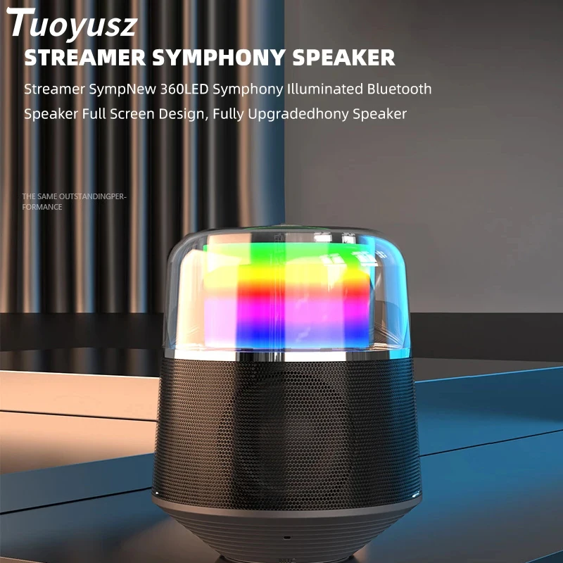 

LED Colorful Light Bluetooth Speaker TF Card Subwoofer Home Computer Audio Colorful Lights Wireless Speaker Party
