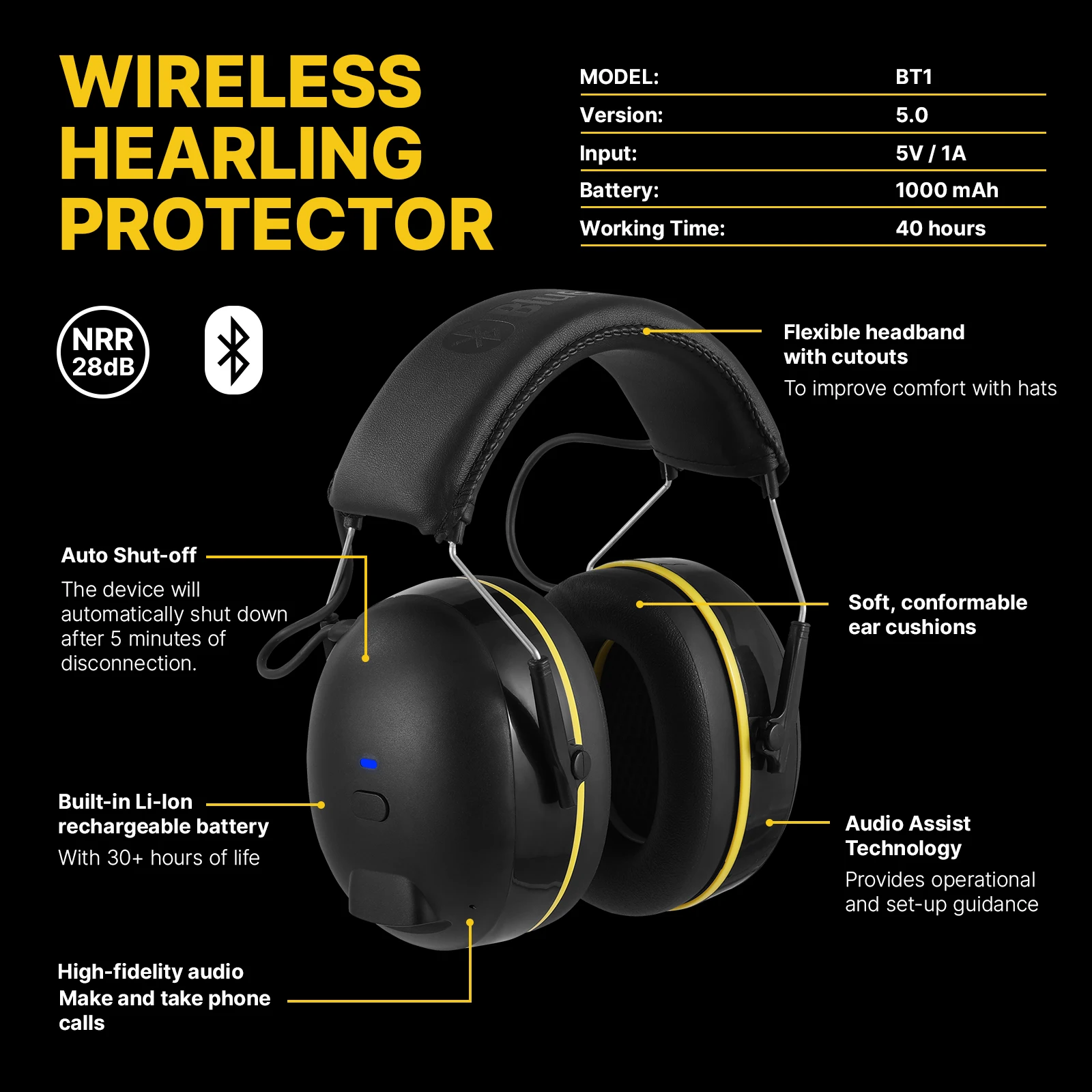 Акция! Наушники для стрельбы Bluetooth защитные наушники шумоподавление электронный
