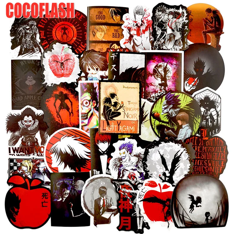 

10/50Pcs/set Death Note Cartoon Waterproof Decal Stickers For Bicycle Scrapbook Skateboard Snowboard Laptop Luggage DIY TOY