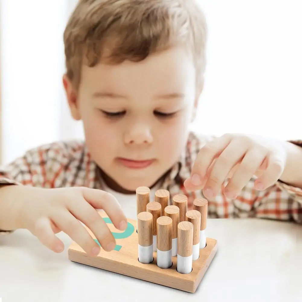 

Montessori Educational Wooden Toys For Kids Math Games Board Count Numbers Matching Toys Teaching Numbers Early Education Toy