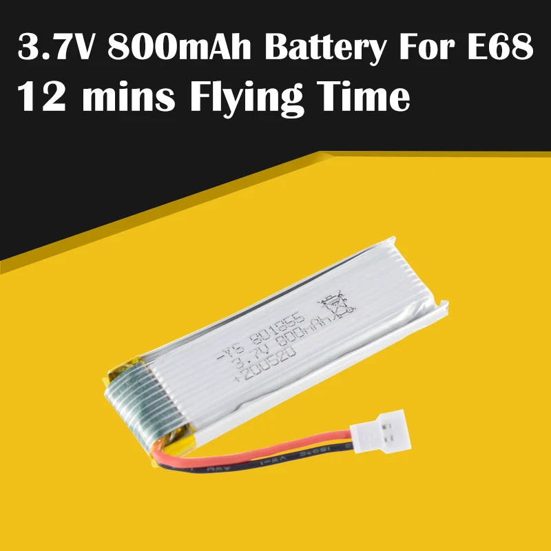 

Good Sale Battery E68 Drone 2 RC Drone 3.7V 800mAh Lipo Battery Quadcopter Spare Parts Accessories Rechargeable Battery