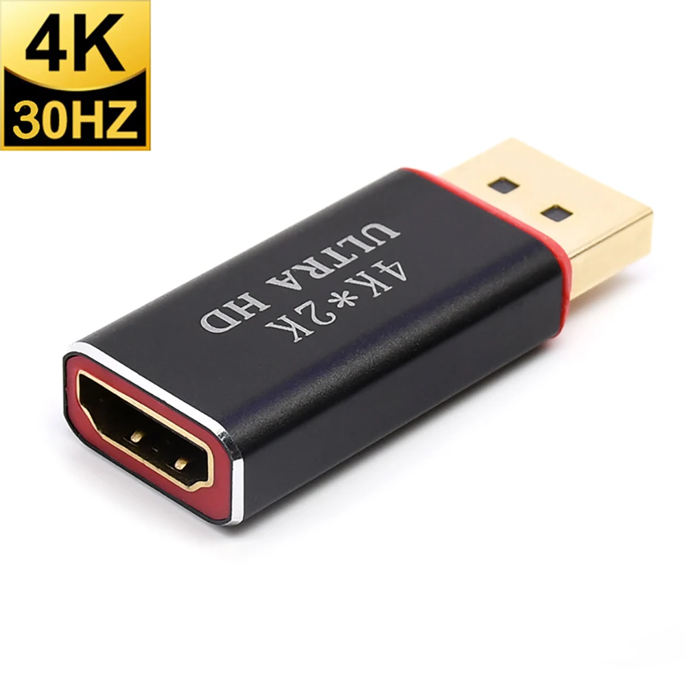 

4K 30Hz Displayport Male To hdmi-compatible Female Converter DisplayPort To HDMI-compatible Adapter For PC TV Projector