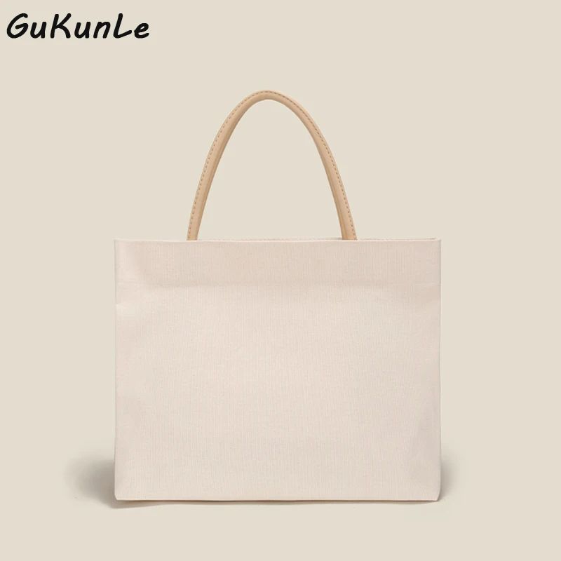 

Cotton Shopping Bag Women Handbag Canvas Portable Lady Girls Hand Tote Large Capacity Reusable Shopper Bag